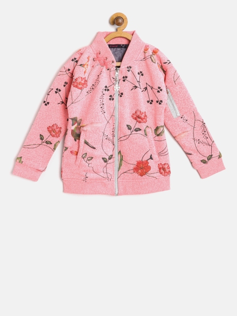 

Ziama Girls Pink Floral Print Sweatshirt