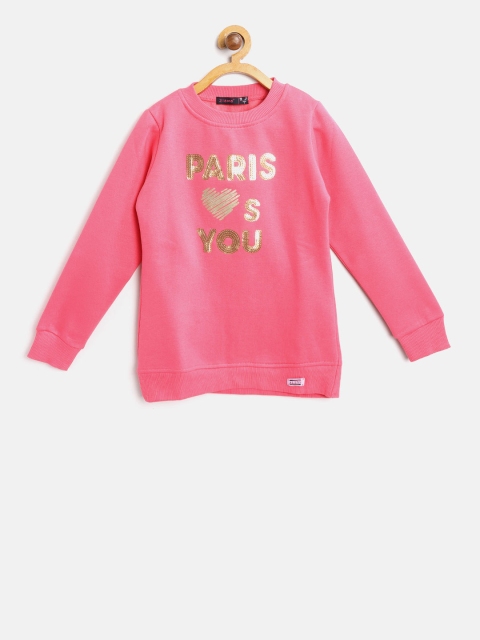 

Ziama Girls Pink Printed Sweatshirt