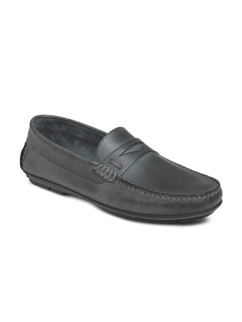 

TONI ROSSI Men Grey Leather Loafers