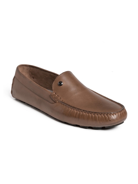 

TONI ROSSI Men Tan Brown Leather Loafers