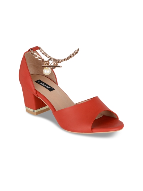 

Sherrif Shoes Women Red Solid Heels