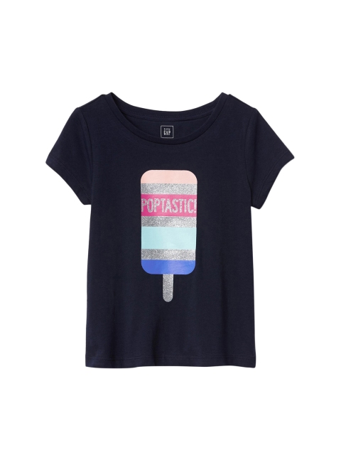 

GAP Boys Navy Blue Stripe Sleeve Pique T-Shirt