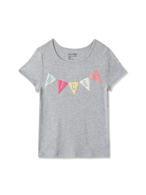 

GAP Girls Grey Graphic T-Shirt