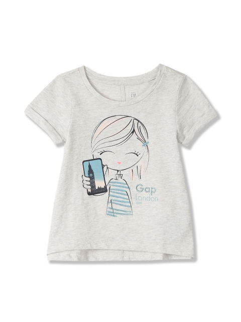 

GAP Girls Grey Short Sleeve City Graphic T-Shirt