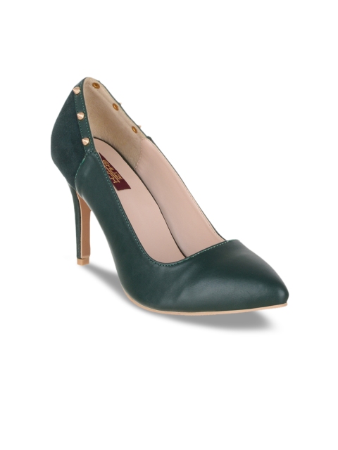 

SHUZ TOUCH Women Green Solid Pumps
