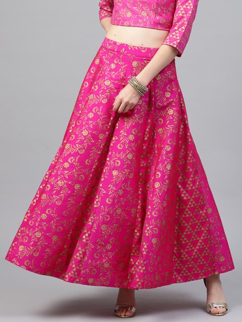 

Juniper Women Fuschia Foil Print Skirt, Fuchsia