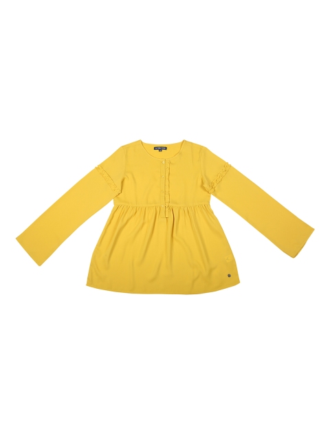 

Allen Solly Junior Girls Yellow Solid Empire Top