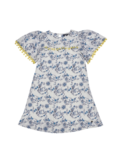

Allen Solly Junior Girls White Printed A-Line Dress