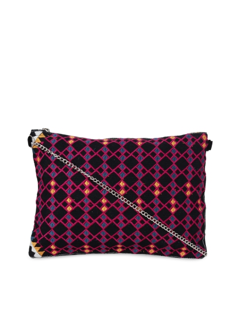 

Diwaah Black Self Design Sling Bag