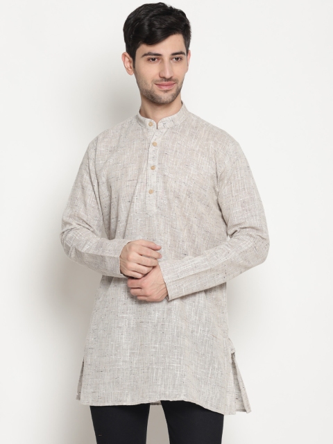 

TATTVA Men Beige Solid Straight Kurta