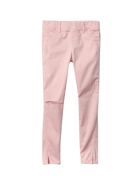 

GAP Girls 1969 Distressed High Stretch Ankle Jeggings, Pink