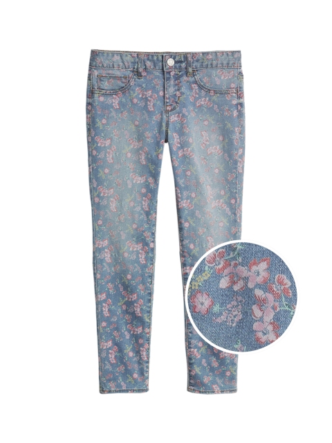 

GAP Girls Wearlight Favorite Jeggings In Floral Print, Blue