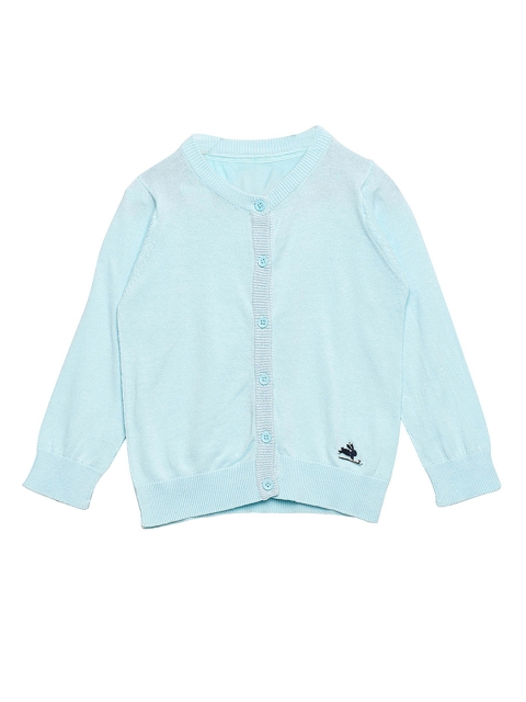 

Cherry Crumble Kids Blue Solid Cardigan