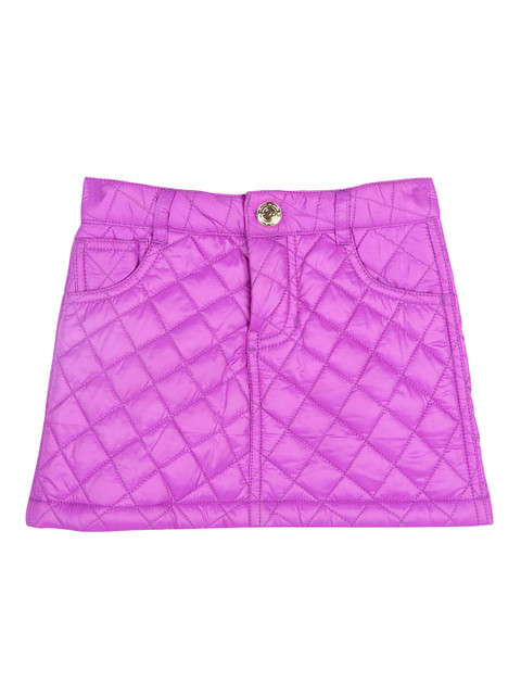 

Cherry Crumble Kids-Girls Purple Quilted Skirt