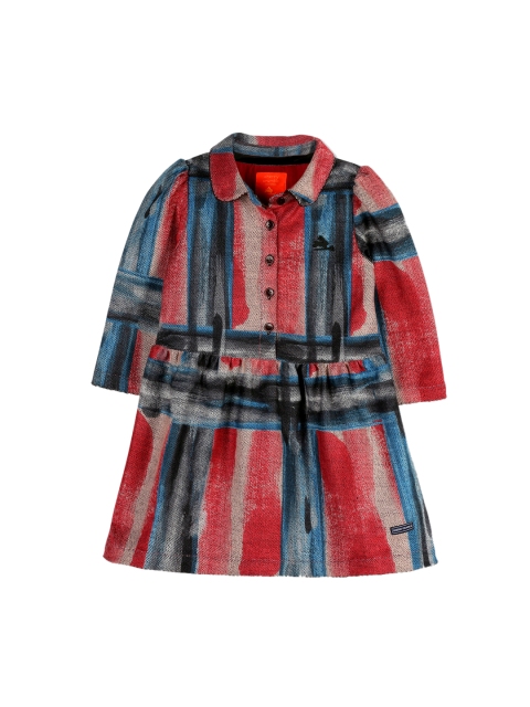 

Cherry Crumble Girls Multicoloured Printed Shirt Dress, Multi