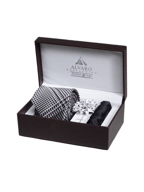 

Alvaro Castagnino Men Black & White Accessory Gift Set