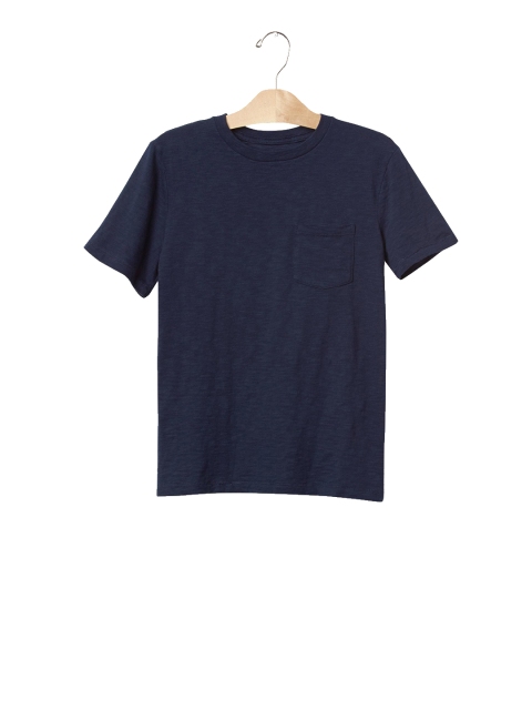 

GAP Boys Blue Solid Round Neck T-shirt