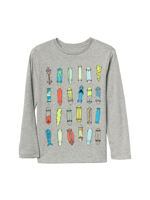 

GAP Boys Grey Graphic Long Sleeve T-Shirt