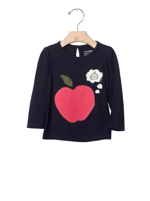 

GAP Girls Apple Thoughts Nepped T-Shirt, Blue