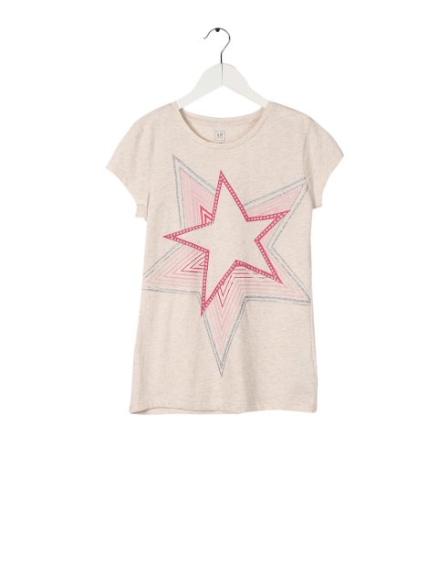 

GAP Girls Beige Graphic Print T-Shirt