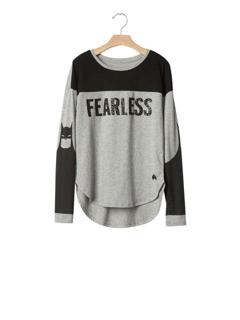 

GAP Girls Grey Batman Sequin High Low T-Shirt