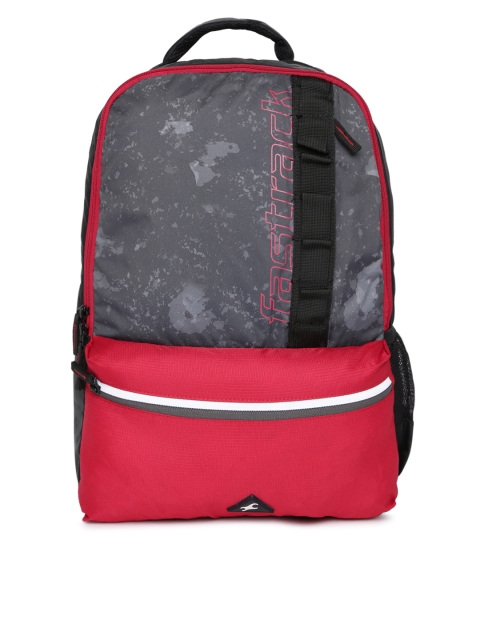 

Fastrack Men Black & Red Colourblocked Laptop Backpack