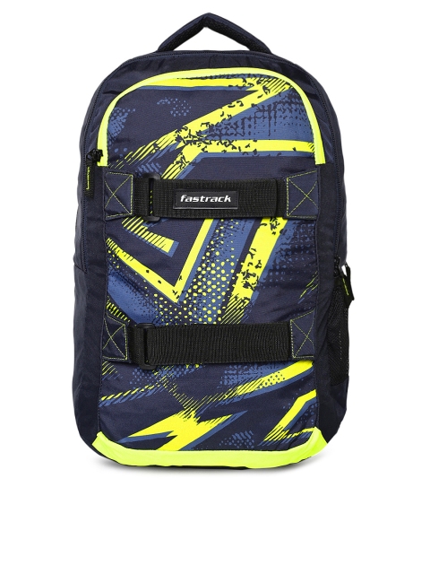 

Fastrack Unisex Blue & Yellow Graphic Backpack