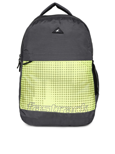 

Fastrack Unisex Grey & Yellow Graphic Backpack