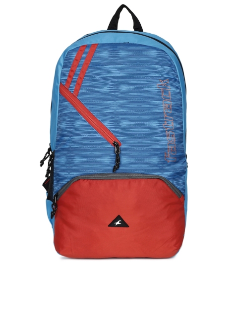 

Fastrack Unisex Blue & Red Colourblocked Backpack
