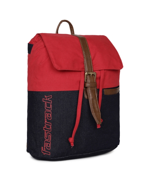 

Fastrack Unisex Red & Black Colourblocked Backpack