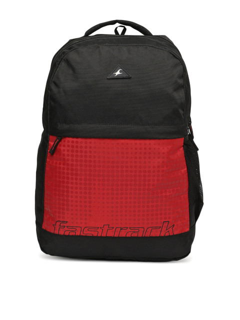 

Fastrack Unisex Black & Red Colourblocked Laptop Backpack