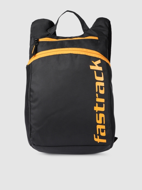 

Fastrack Unisex Black Brand Logo Printed Backpack
