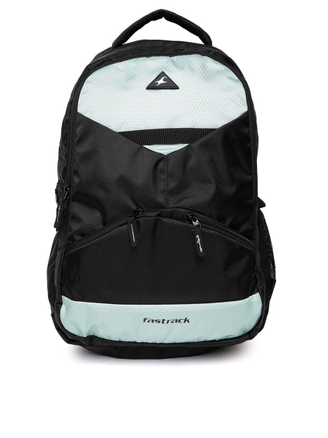 

Fastrack Men Black & Green Colourblocked Backpack