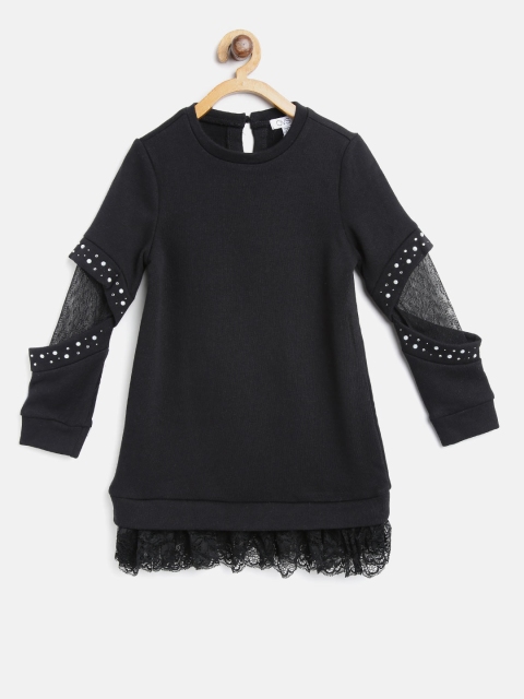 

OVS Girls Black Solid T-shirt Dress