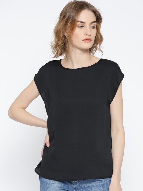 

OVS Women Black Solid Top