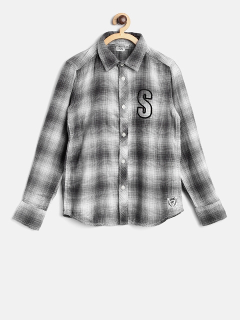 

OVS Boys Grey Regular Fit Checked Casual Shirt