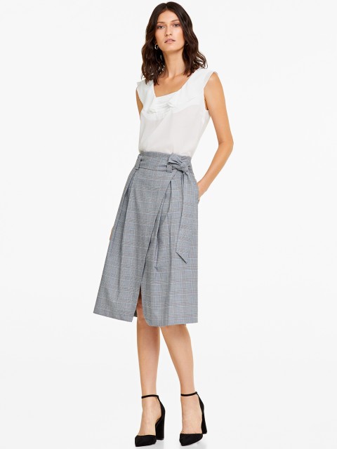

OVS Women White Solid A-Line Top with Ruffled Detail