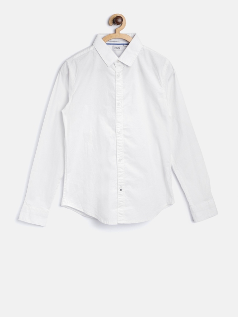 

OVS Boys White Regular Fit Solid Casual Shirt