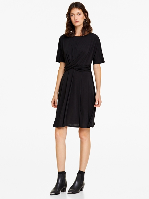 

OVS Women Black Solid A-Line Dress