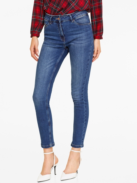 

OVS Women Blue Slim Fit Mid-Rise Clean Look Cropped Stretchable Jeans