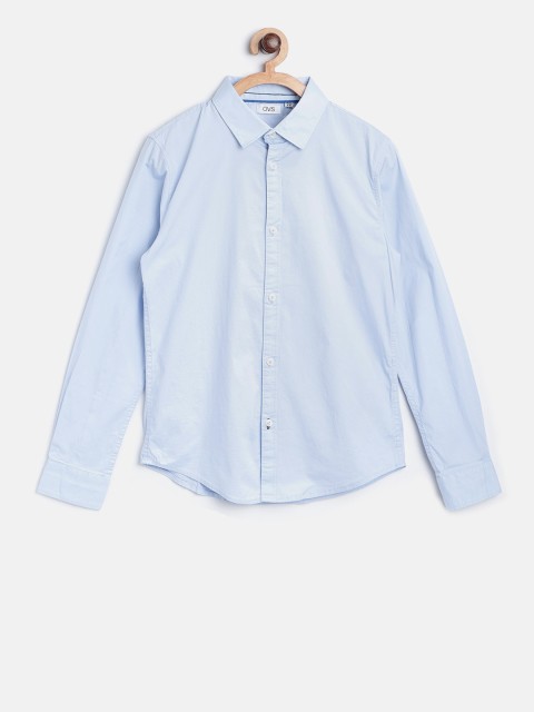 

OVS Boys Blue Regular Fit Solid Casual Shirt