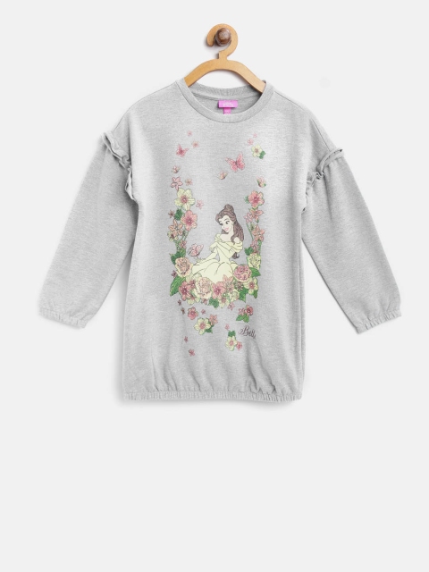 

OVS Girls Grey Melange Printed Blouson Dress
