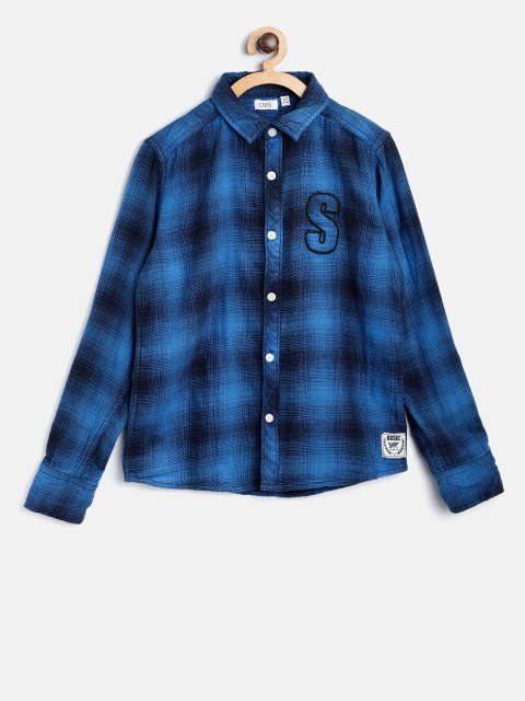 

OVS Boys Blue Regular Fit Checked Casual Shirt
