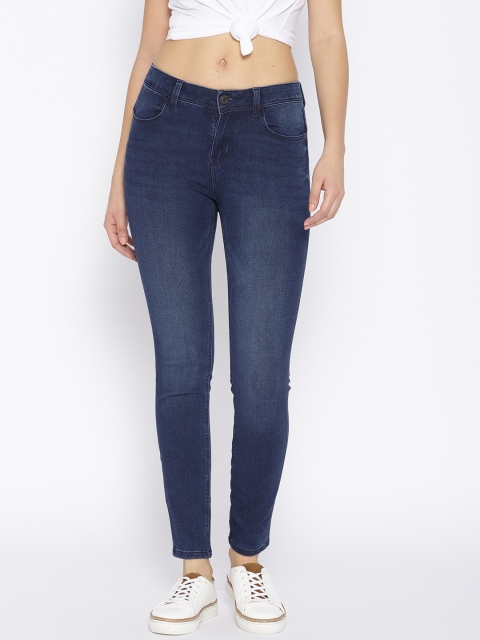 

OVS Women Navy Blue Miley Super Comfort Fit Mid-Rise Lightly Faded Stretchable Jeans