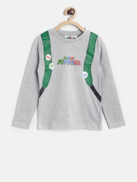 

OVS Boys Grey Melange Printed Round Neck T-shirt