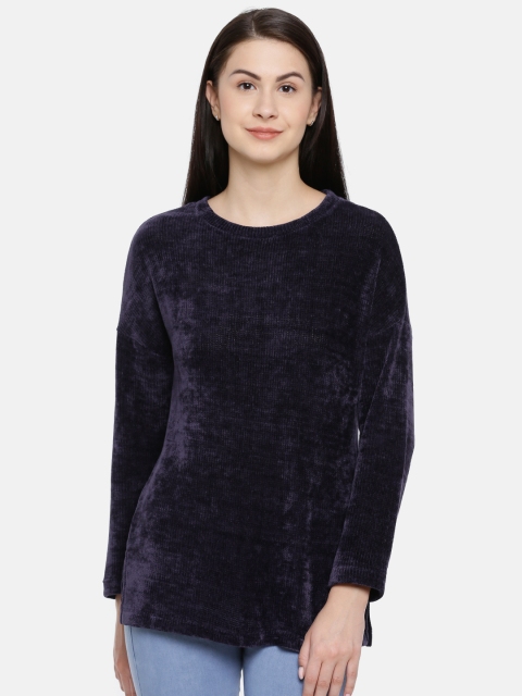 

OVS Women Navy Blue Solid Sweater