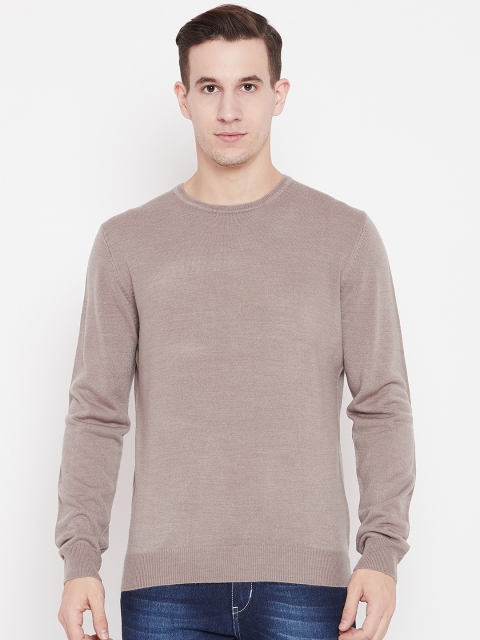 

OVS Men Taupe Solid Pullover