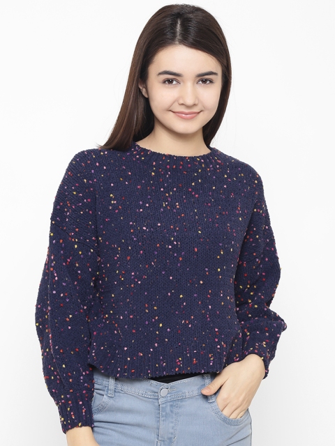 

OVS Women Navy Blue Speckled Pullover