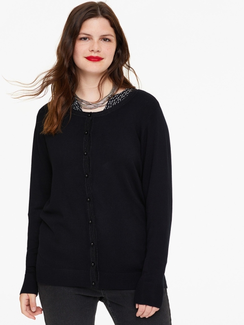 

OVS Women Black Solid Cardigan