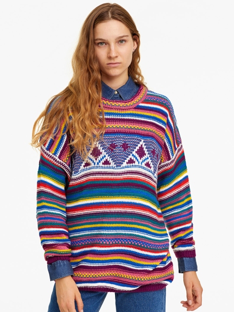 

OVS Women Multicoloured Striped Pullover, Multi
